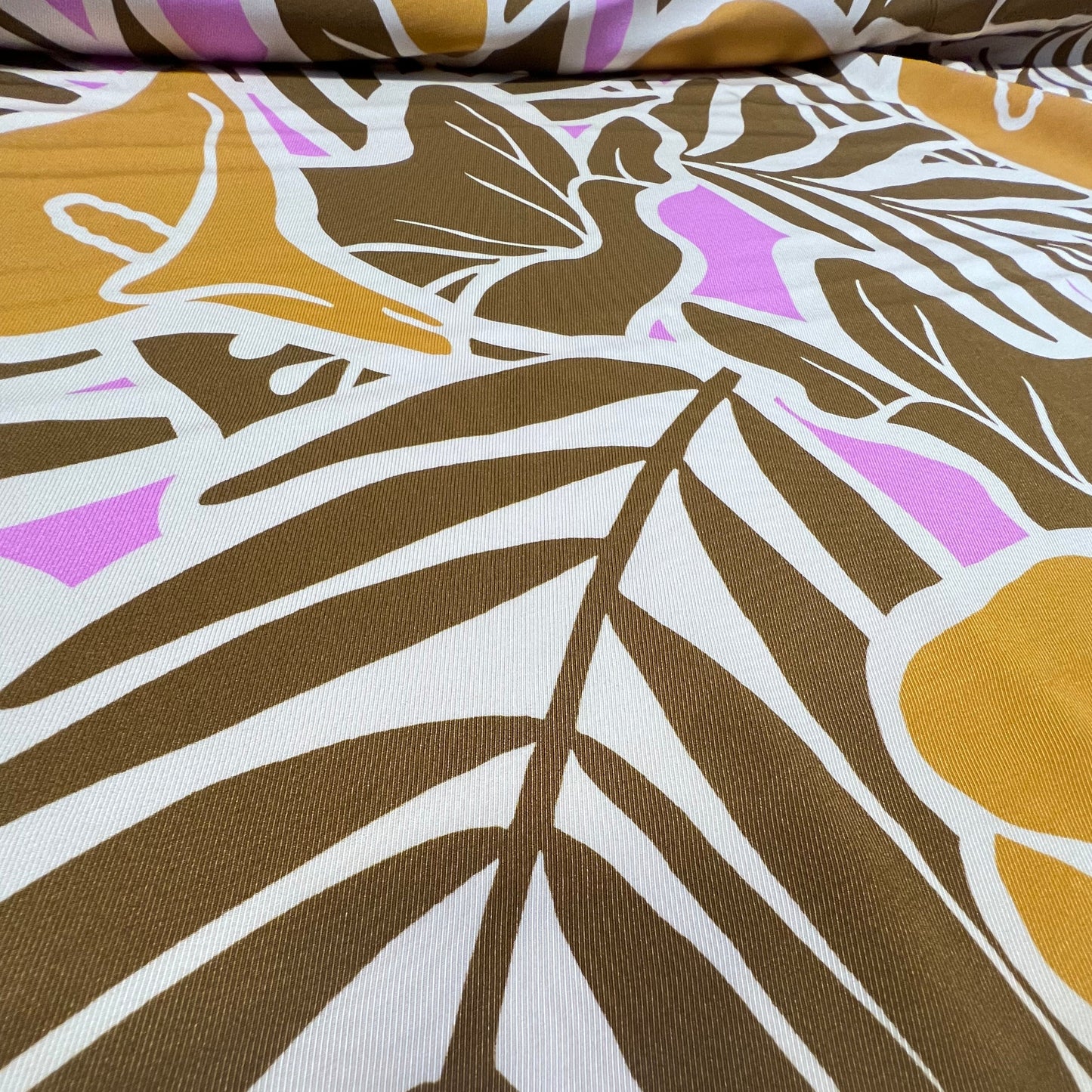 Mustard and Brown - Viscose Twill