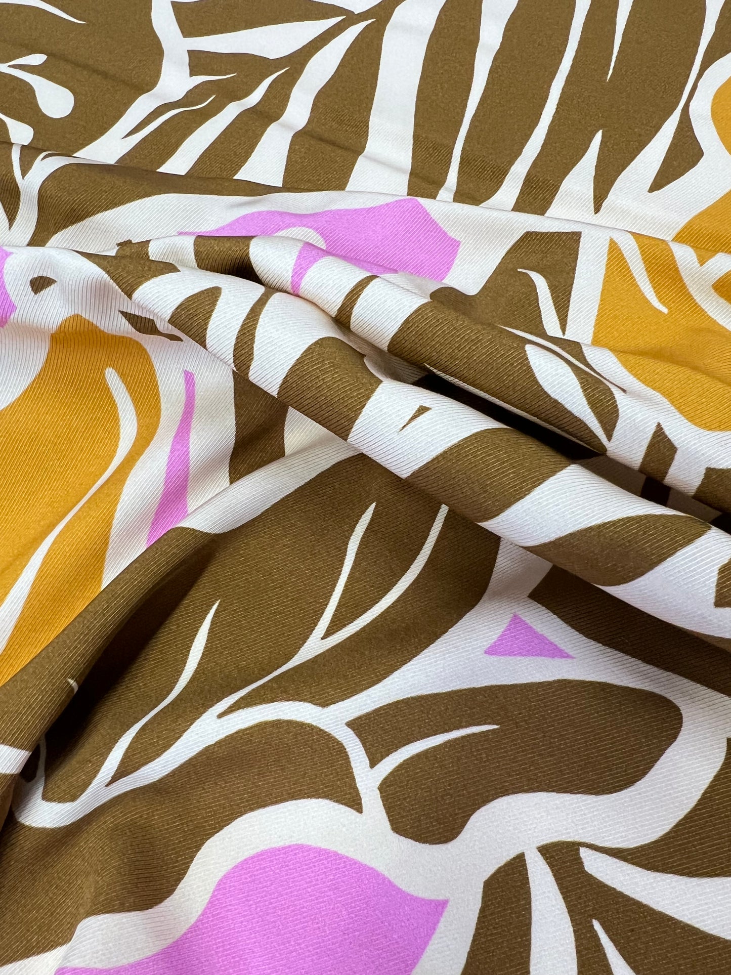 Mustard and Brown - Viscose Twill