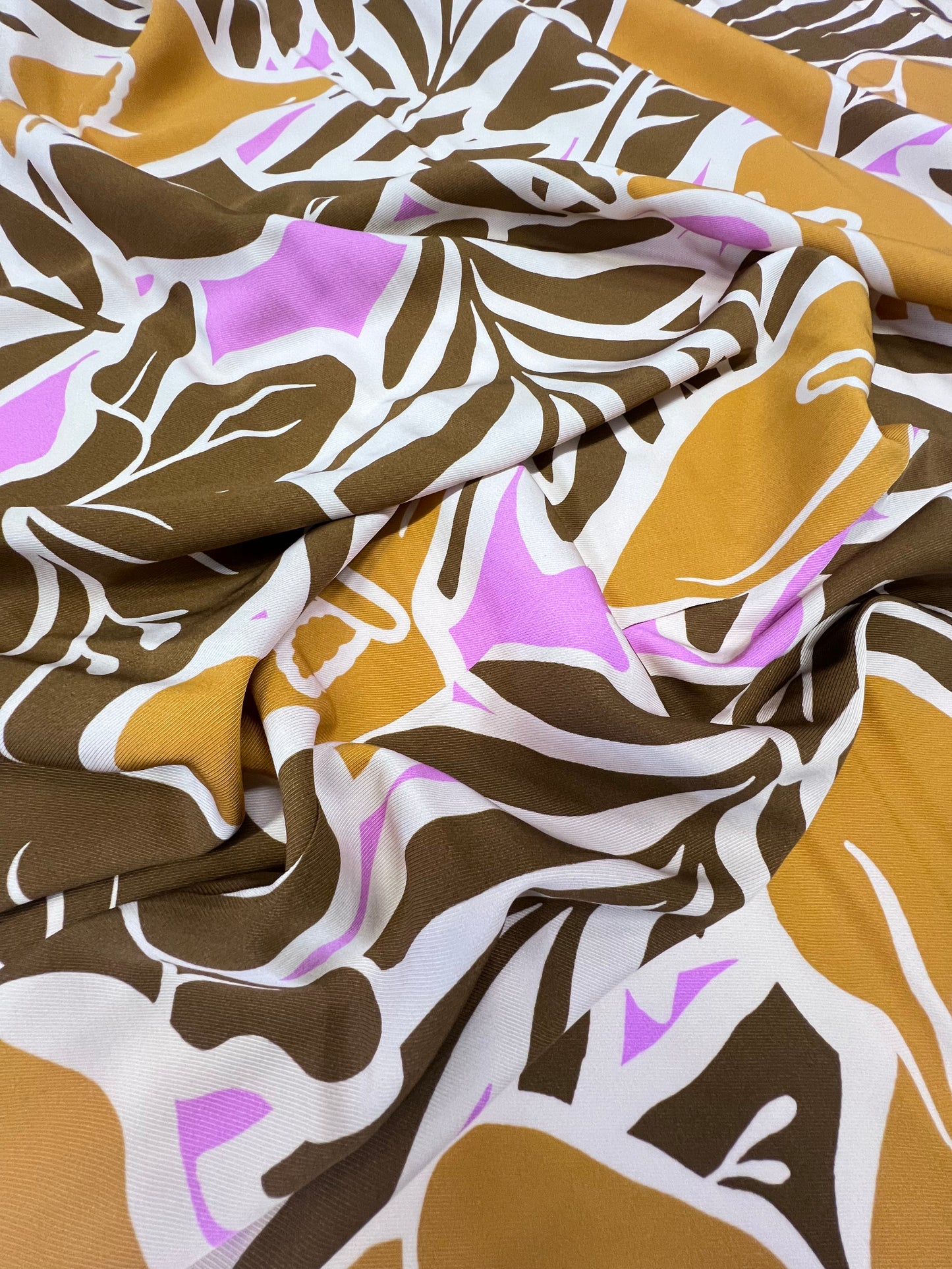 Mustard and Brown - Viscose Twill