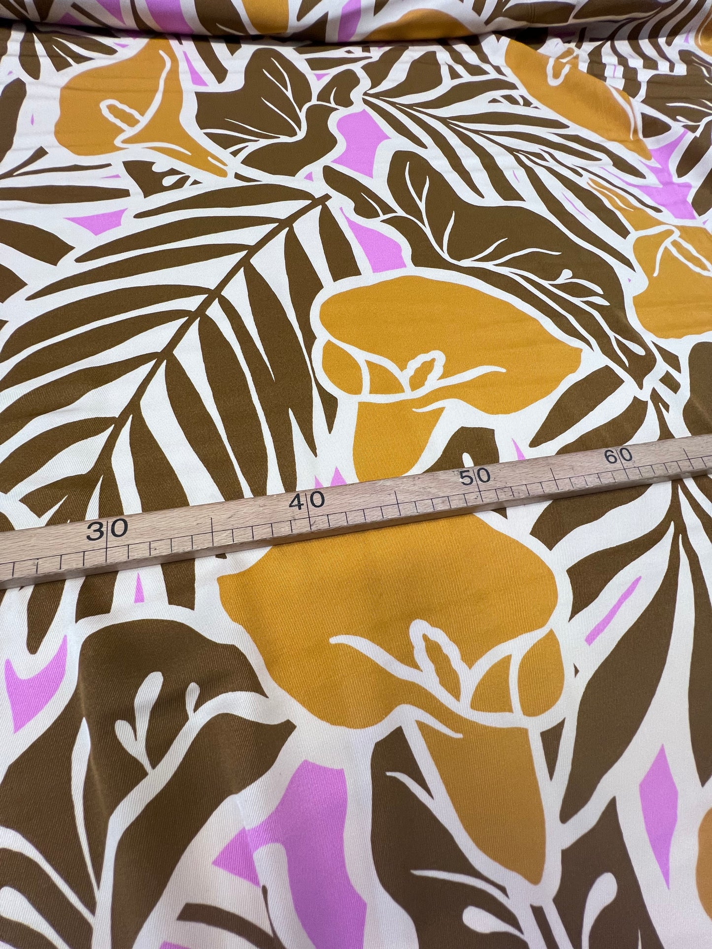 Mustard and Brown - Viscose Twill