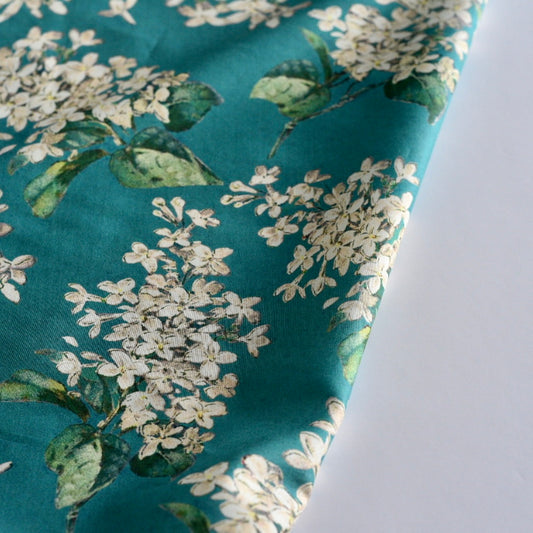 Alice and the Garden of talking Flowers - Liberty Fabric - Turquoise