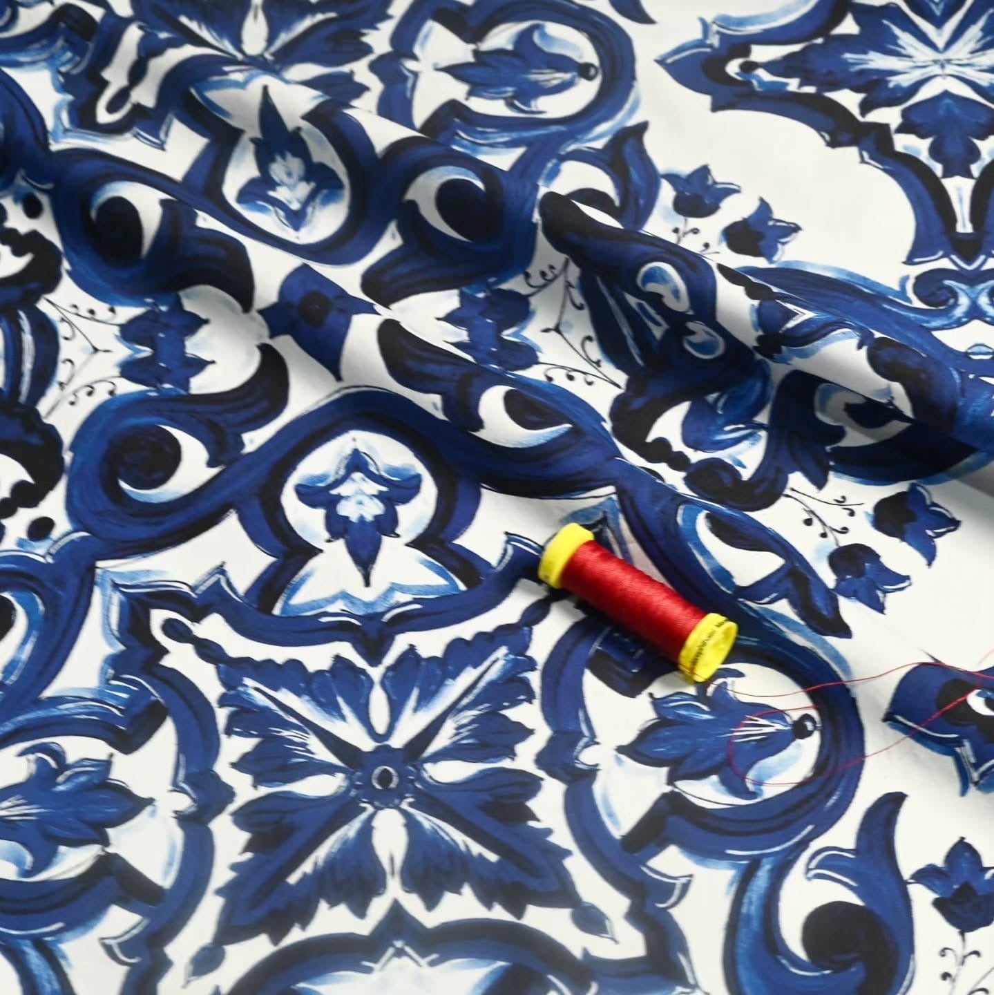 Majolica of Caltagirone - Cotton (Blue)