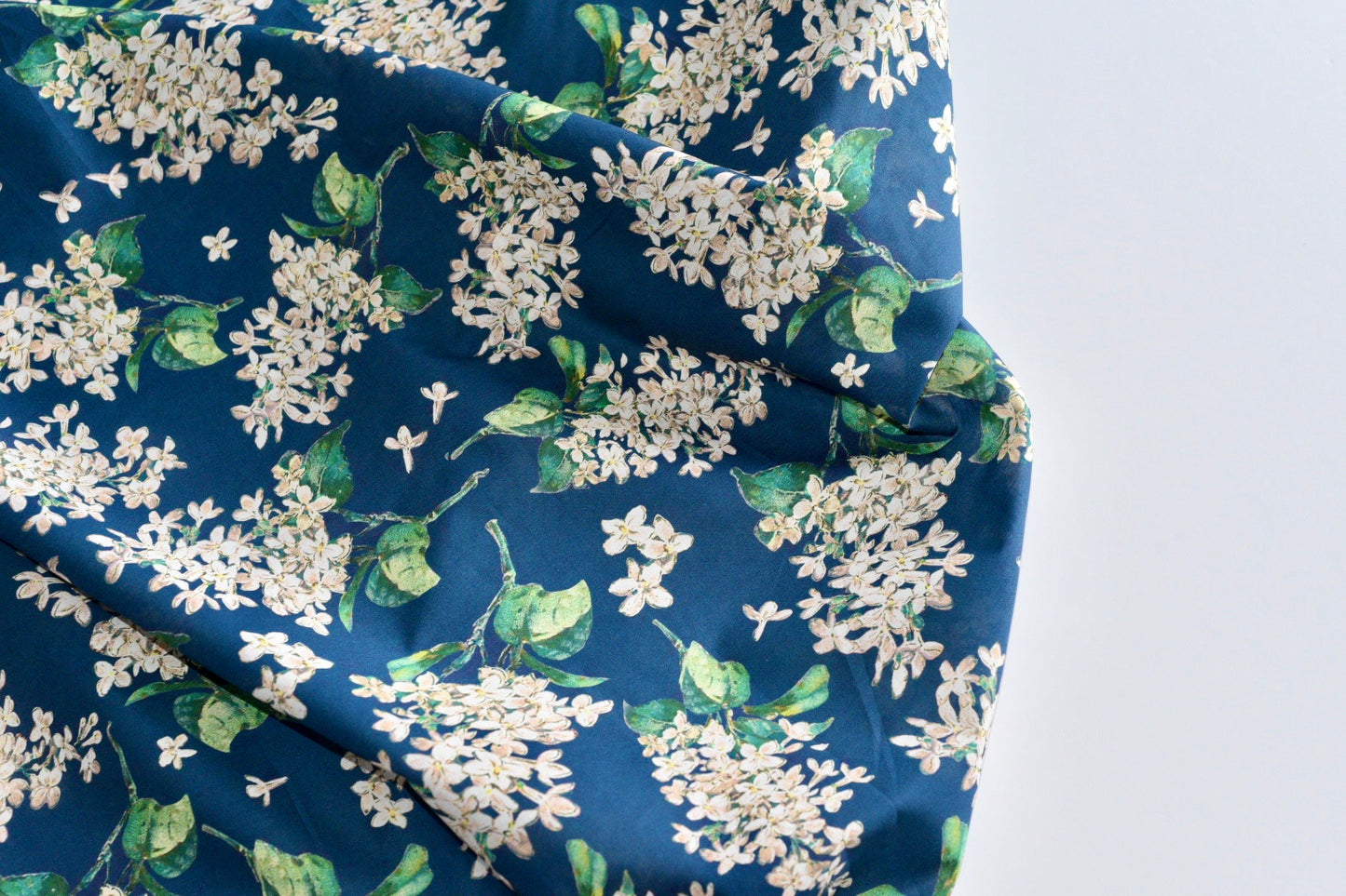 Alice and the Garden of talking Flowers - Liberty Fabric - Navy