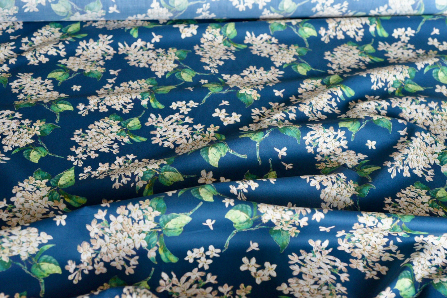 Alice and the Garden of talking Flowers - Liberty Fabric - Navy