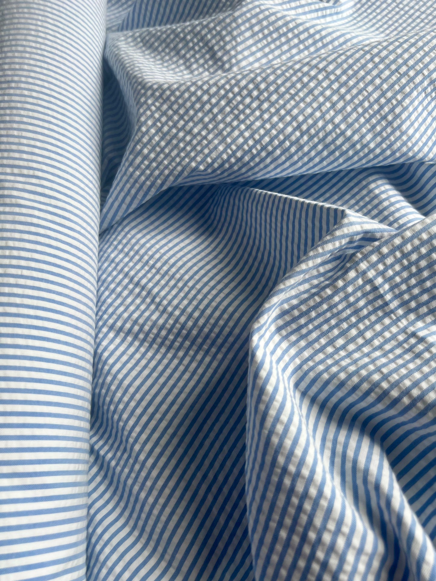 Soft Pinstripes of Stratus - Cotton